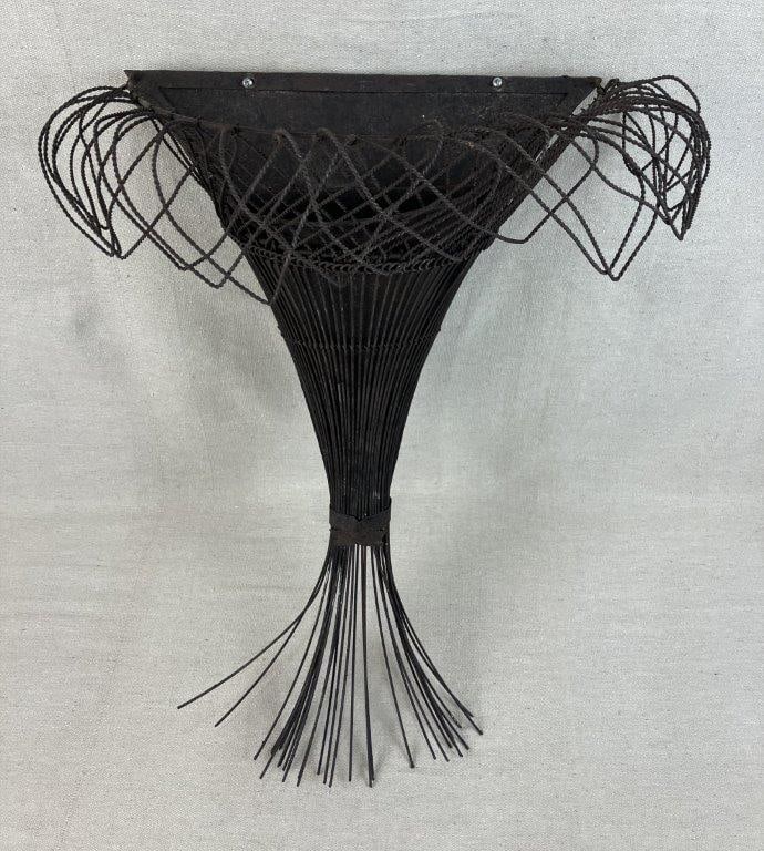 Iron and Wire Wall Basket - 2