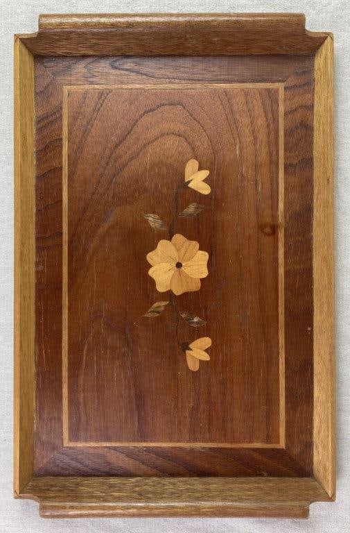 Mid-Century Modern Marquetry Serving Tray - 2