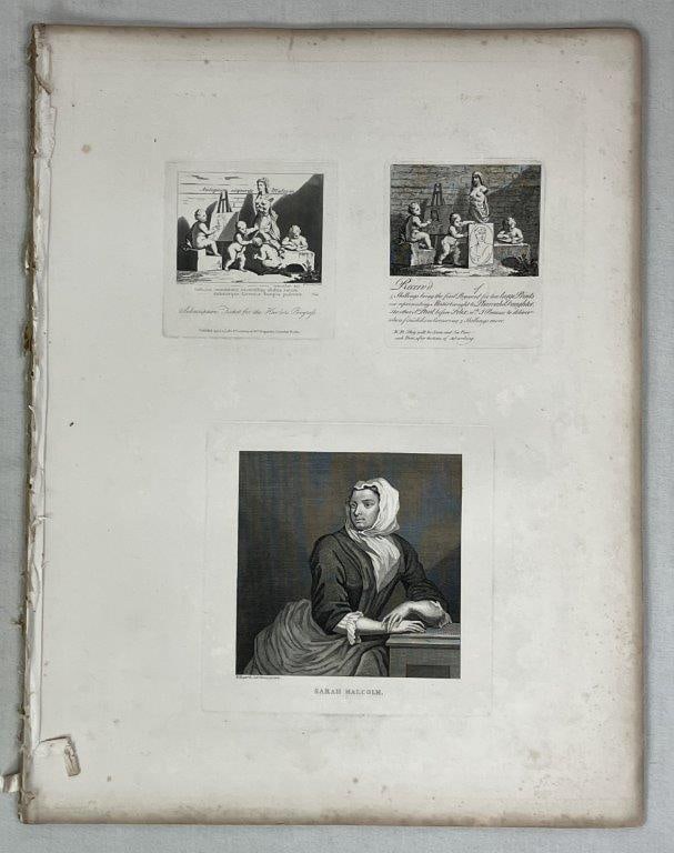 Ten Folio Engravings after William Hogarth: Series derived from the work of William Hogarth (1697–1764), the English artist celebrated for moralizing genre scenes depicting the follies and social issues of his generation. These prints