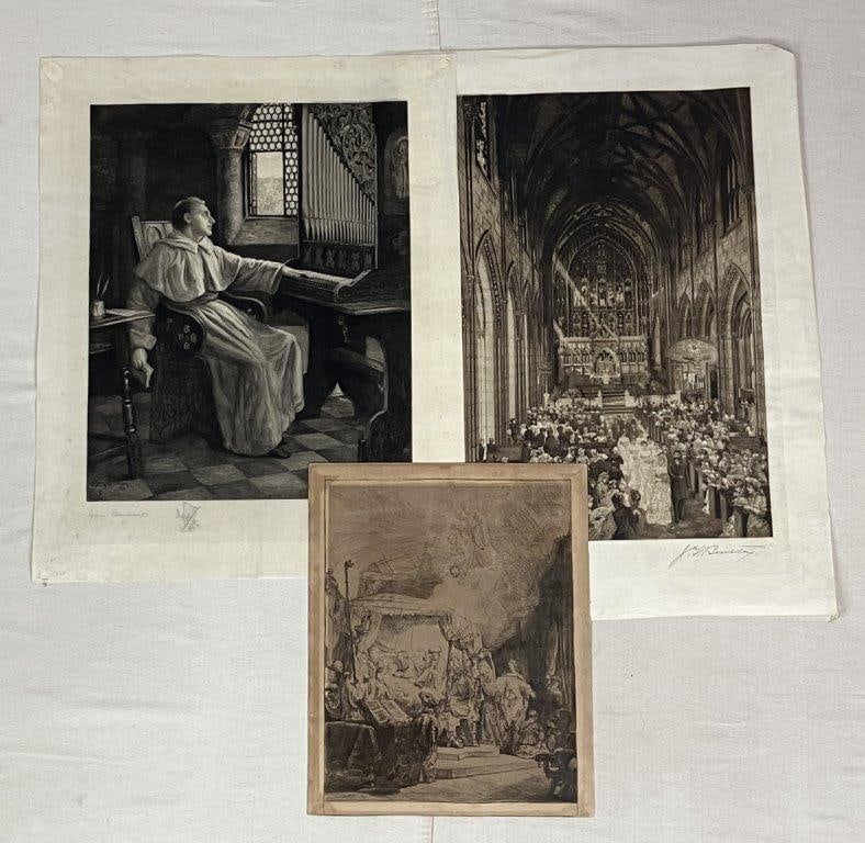 Three 19th Century Art Engravings - 2