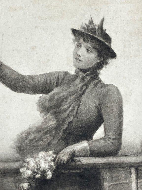 Seven 19th Century Signed Engravings with One Watercolor Painting - 10