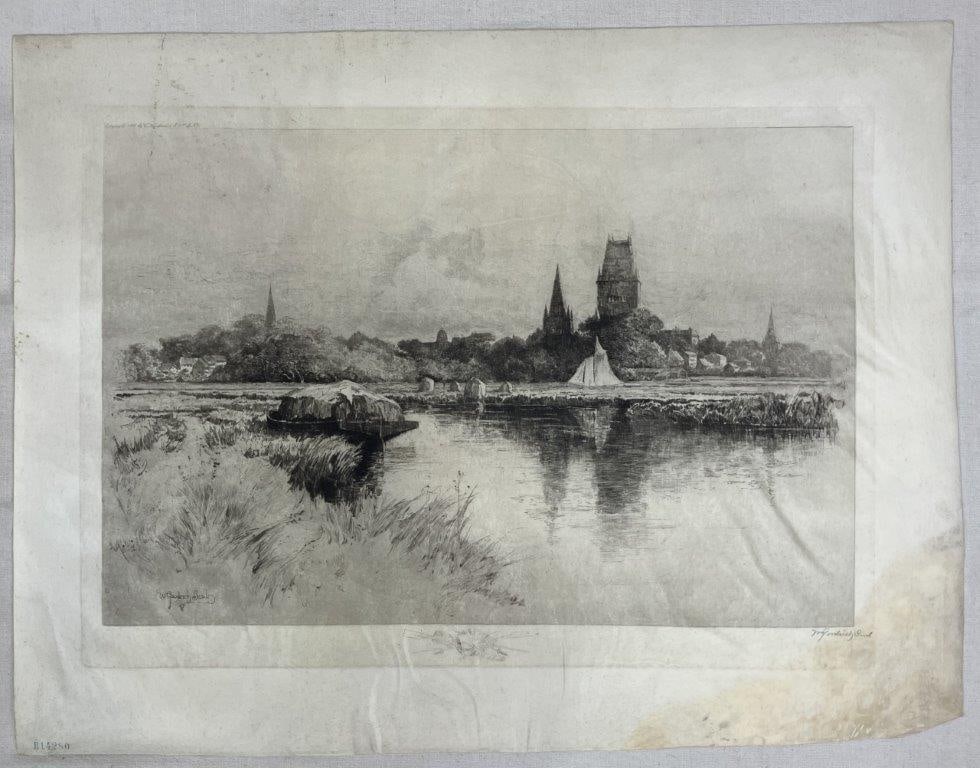 Six Signed 19th Century Art Engravings - 8