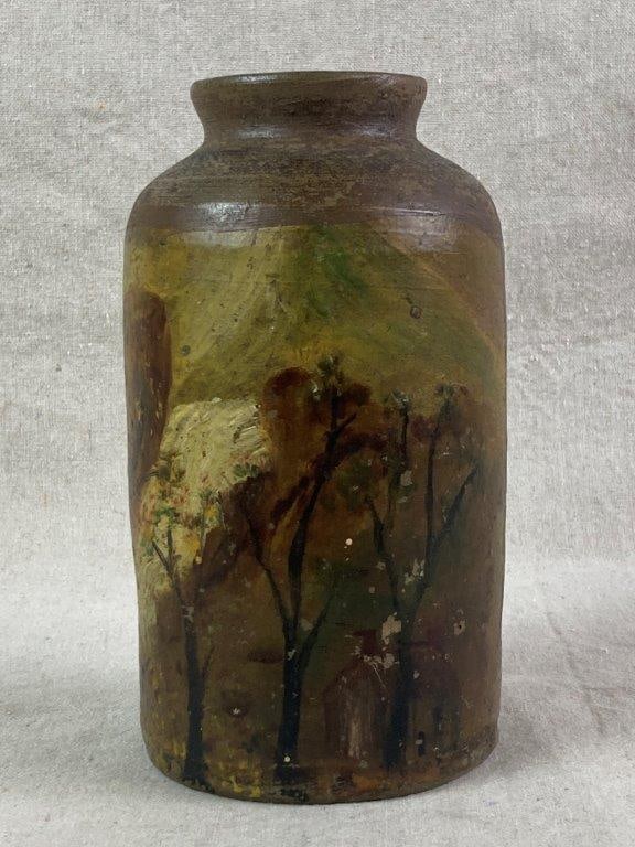 Decorated Stoneware Jar - 5