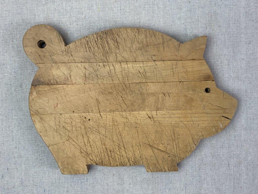 Wood Pig Board and Plaque with Still Bank - 5