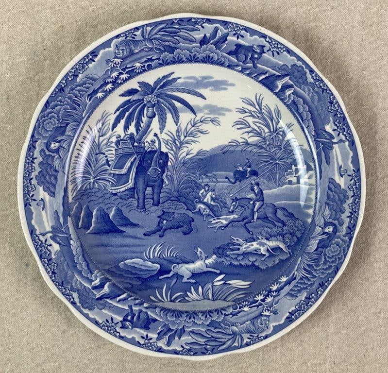 Spode Indian Sporting Transferware Plate - 2