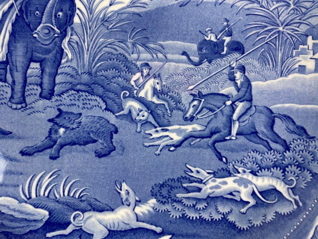 Spode Indian Sporting Transferware Plate - 4