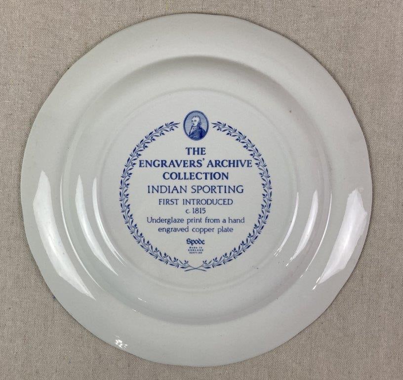 Spode Indian Sporting Transferware Plate - 6