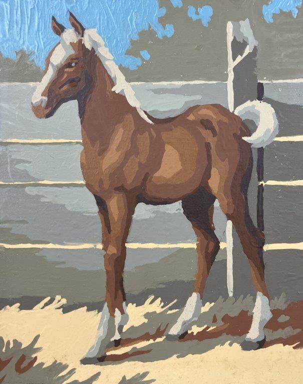 Three Folk Art Horse Paintings - 2