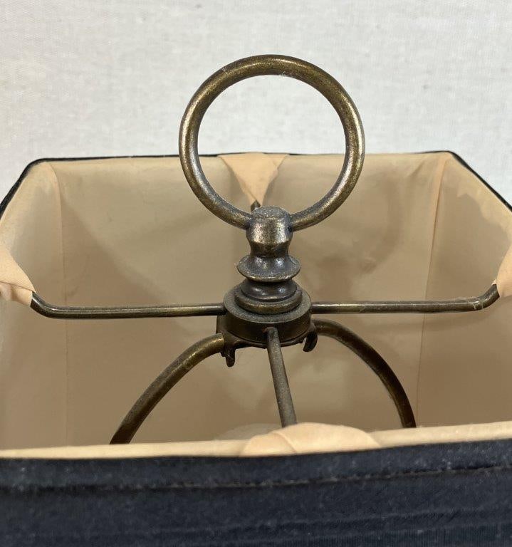 Mid Century Modern Faceted Brass Lamp - 5