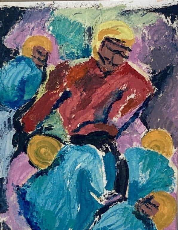 Abstract Figural Oil Painting by Theo Sable - 2