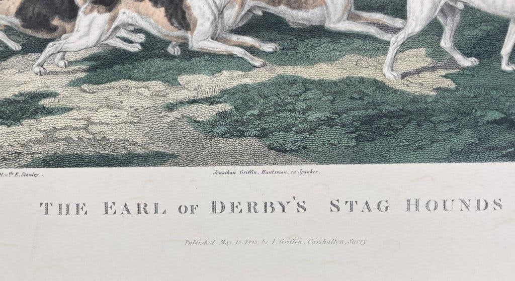 Earl of Derby’s Stag Hounds Hand-Colored Engraving After James Berenger - 5