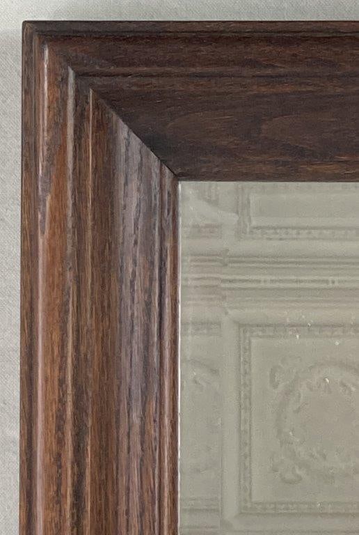 Mahogany Frame Beveled Wall Mirror - 3