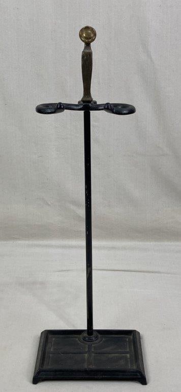Wrought Iron and Brass Fireplace Tools - 2