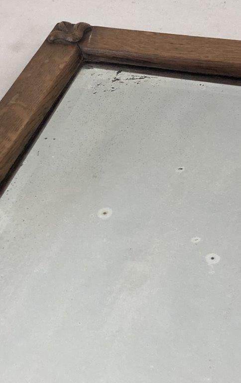 Oak Beveled Glass Mirror - 2