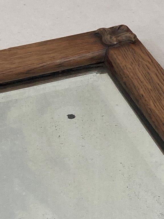 Oak Beveled Glass Mirror - 3