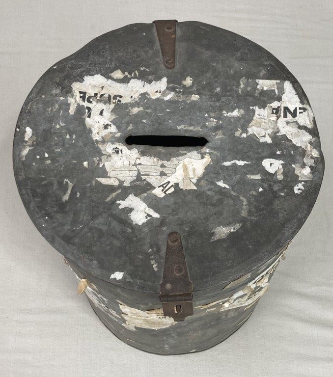 Galvanized Metal Ballot Box - 2