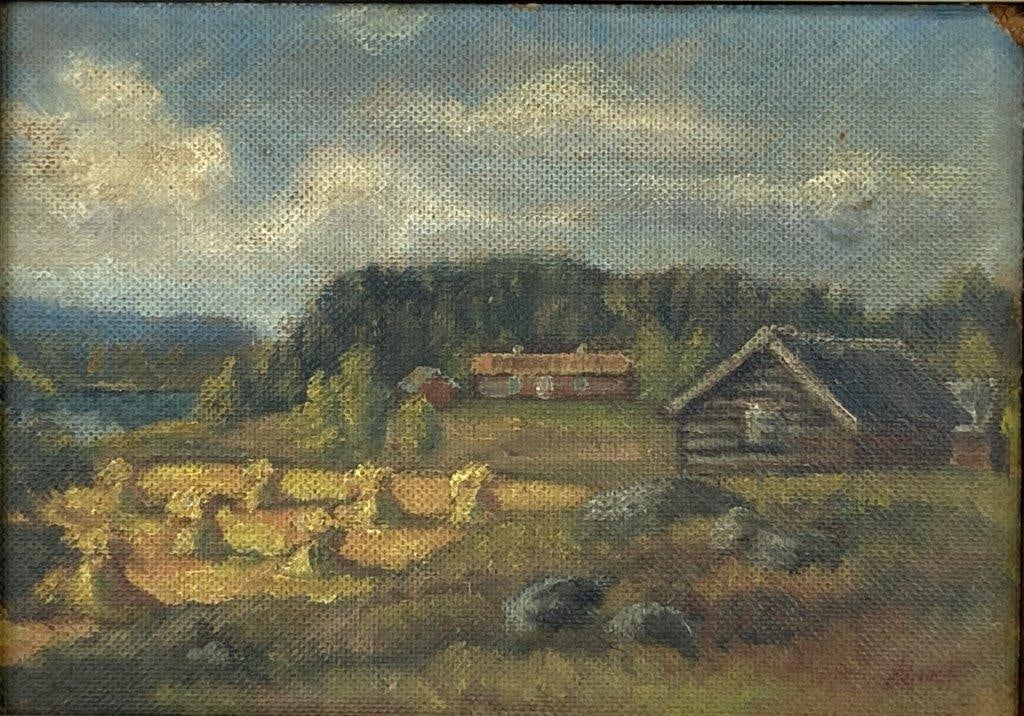 Signed Country Landscape Painting - 2