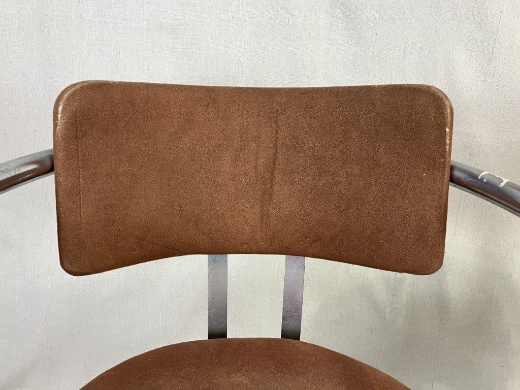 Pair of Mid Century Modern Chrome Cantilever Chairs - 4