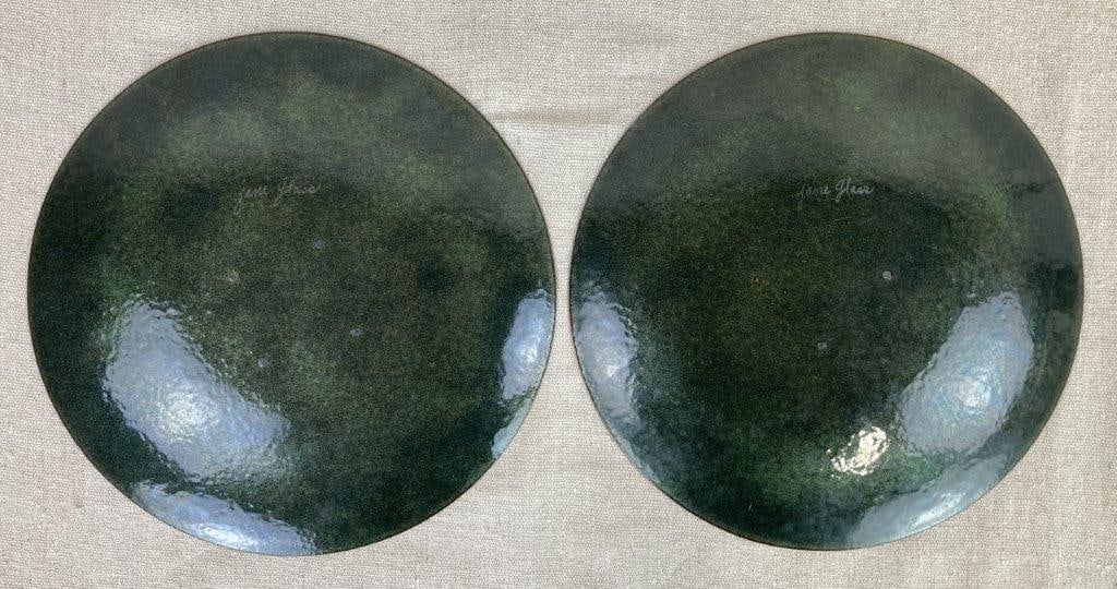 Mid-Century Modern Enamel Plates by Jane Glass - 2