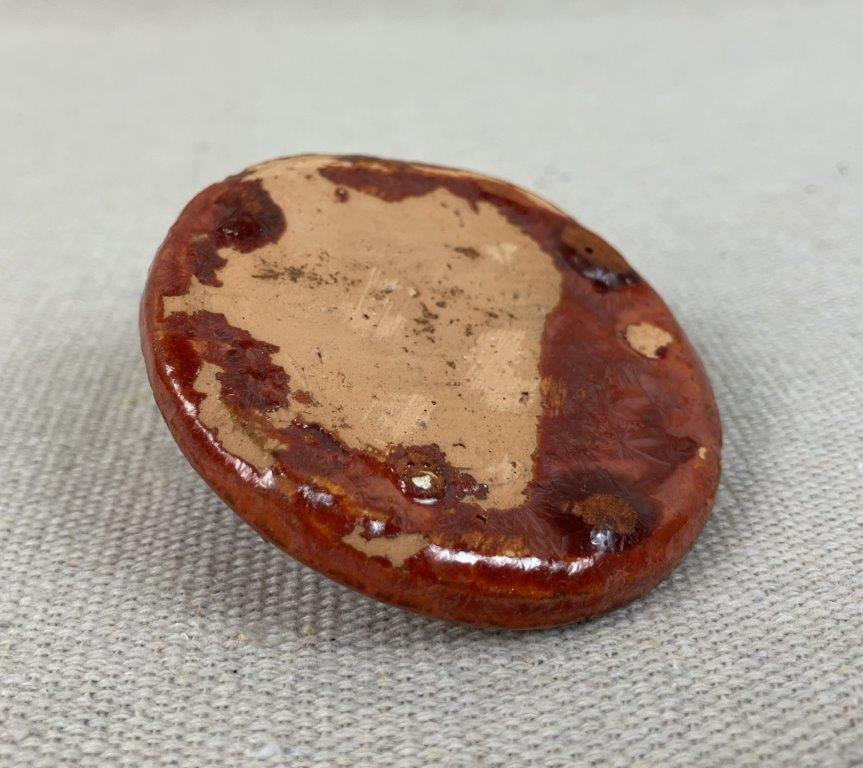 Chrome Red Cole Pottery Miniature Bean Pot - 9