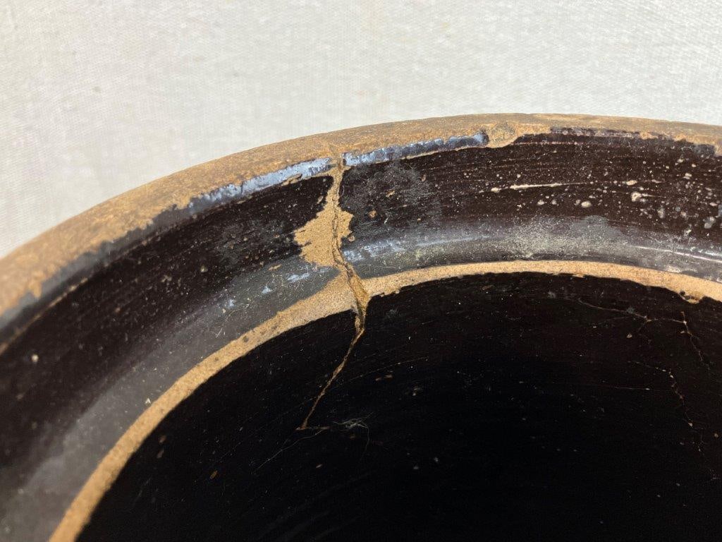 Stevens Pottery Two-Tone Glazed 3 Gallon Stoneware Churn - 12