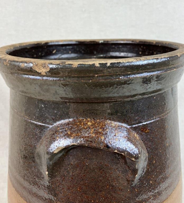 Stevens Pottery Two-Tone Glazed 3 Gallon Stoneware Churn - 7