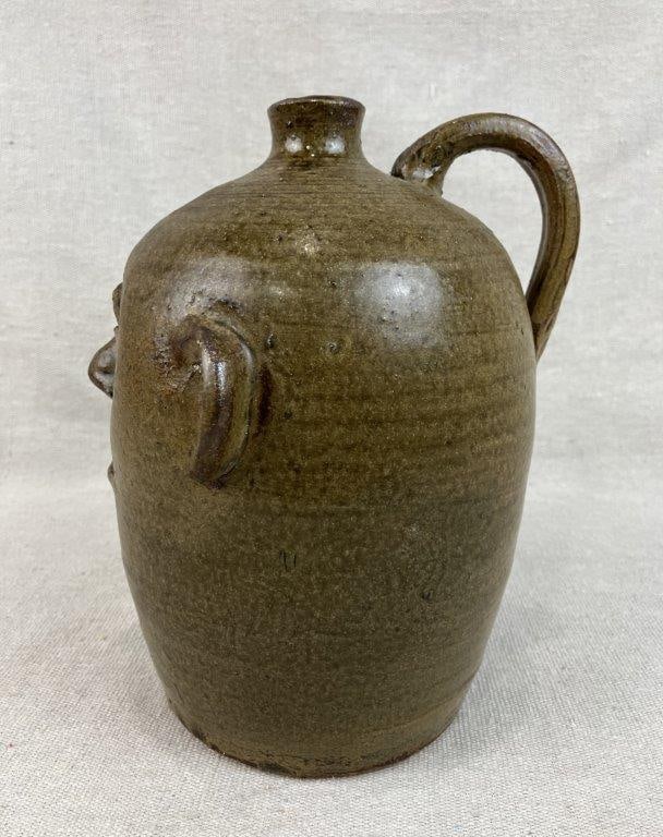 Reggie Meaders Southern Alkaline Glaze Face Jug - 6