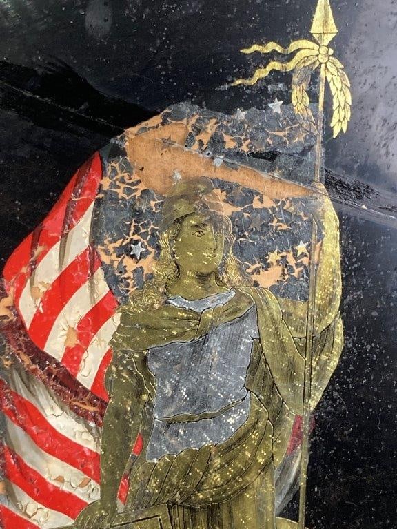 National Fire Insurance Co. Eglomise Glass Trade Sign - 3