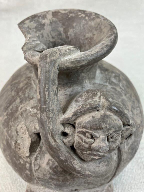 South American Figural Pottery Vase - 9