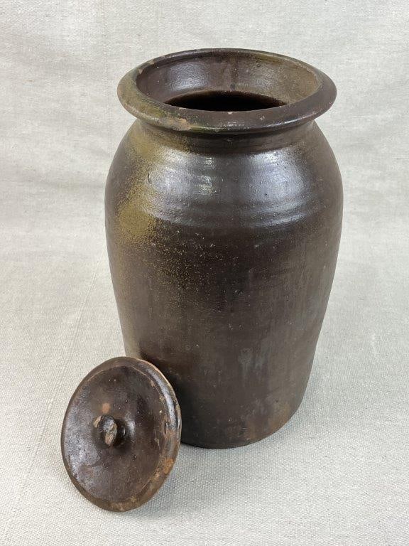North Carolina Stoneware Lidded Storage Jar - 5