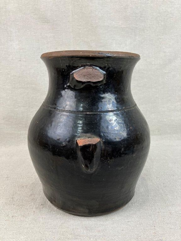 Glazed Stoneware Pitcher - 5