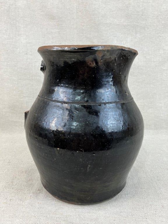 Glazed Stoneware Pitcher - 7