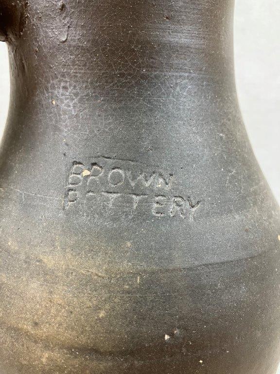 Brown Pottery Glazed Stoneware Pitcher - 11