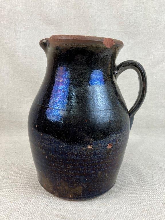 Glazed Stoneware Pitcher - 3