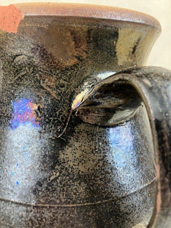Glazed Stoneware Pitcher - 7