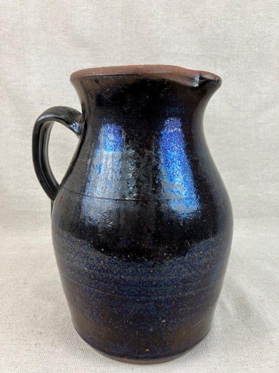 Glazed Stoneware Pitcher - 9