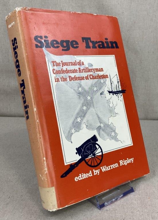 Siege Train: The Journal of a Confederate Artilleryman in the Defense of Charleston: Published in 1986 by The University of South Carolina and edited by Warren Ripley, this first-edition hardcover volume presents the wartime journal of Major Edward Manigault. It provides an
