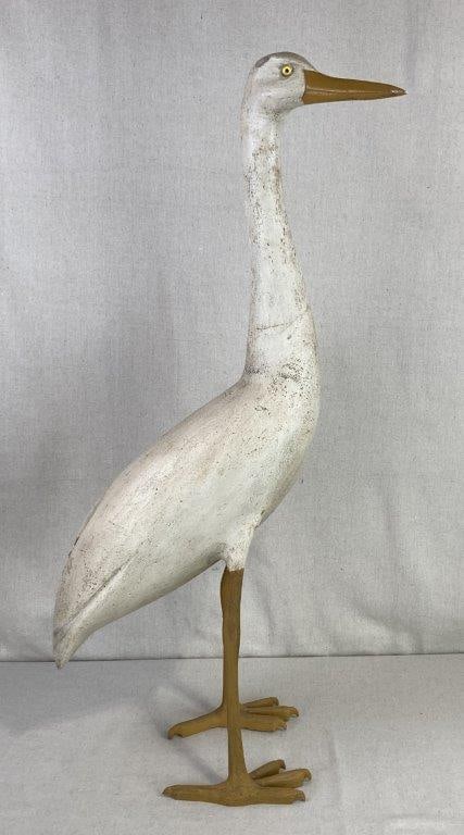Polychromed Folk Art Shorebird - 9