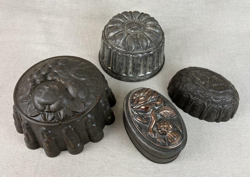 Four Tin and Copper Molds - 2
