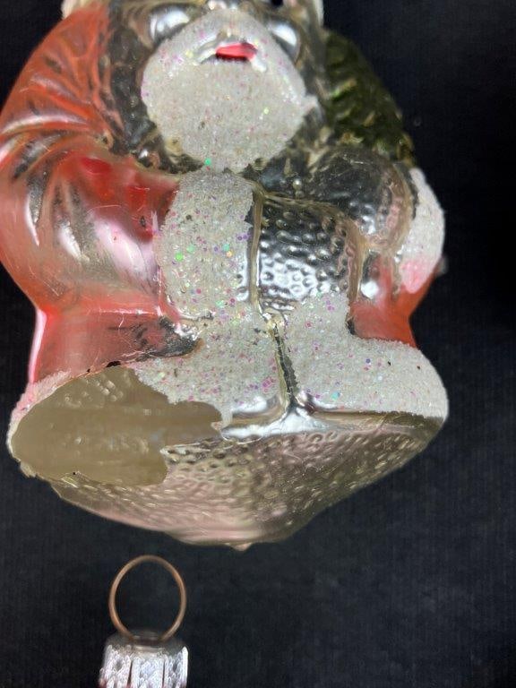 Sixteen Santa Claus Mercury Glass Ornaments - 4