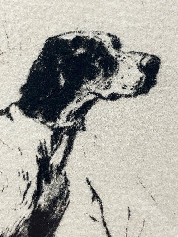Percival Leonard Rosseau Hunting Dog Etching, Dated 1936 - 3