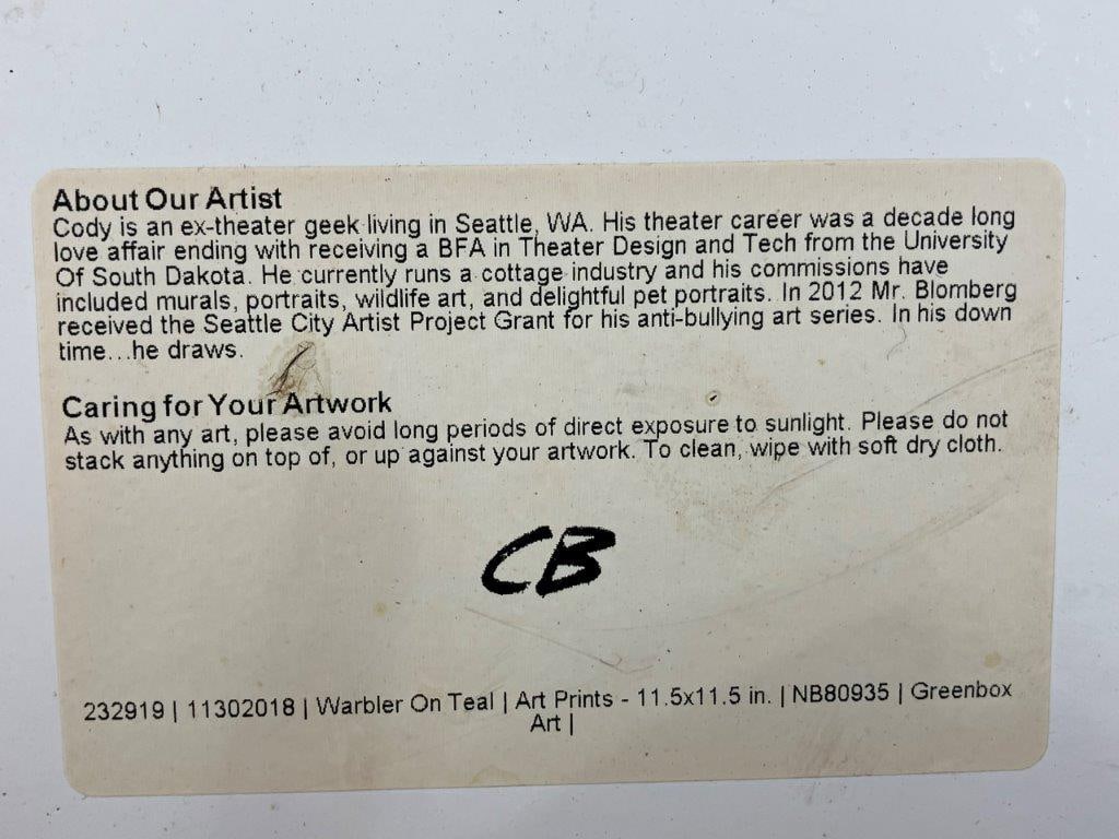 Yellow Warbler Bird Chromolithograph - 6