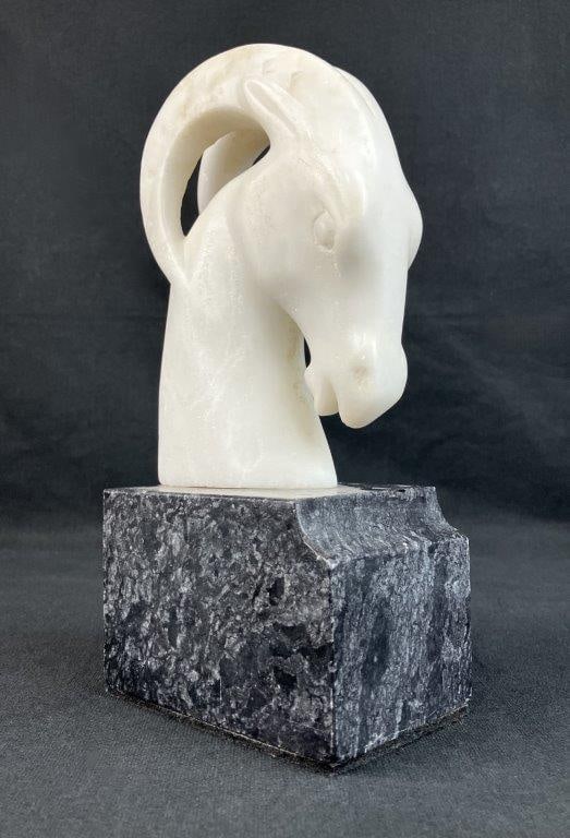 Alabaster Ram’s Head Bookend - 2