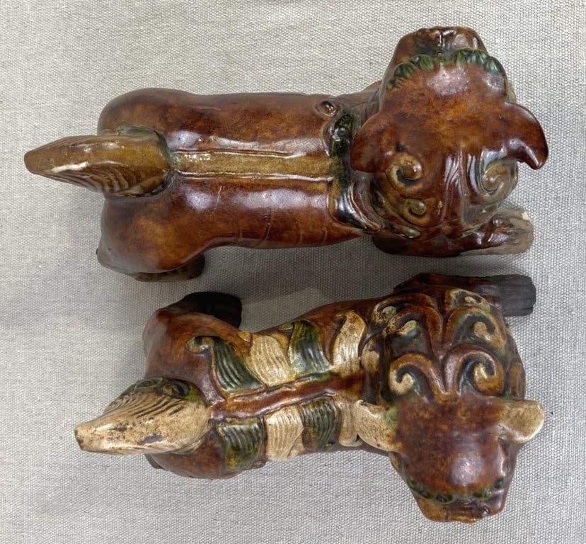 Chinese Pottery Foo Dogs - 2