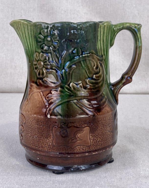 Majolica Pottery Pitcher - 4