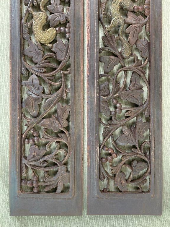 19th Century Carved Chinese Wood Panels - 4