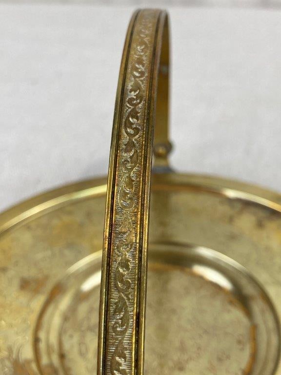 Etched Brass Serving Tray - 8