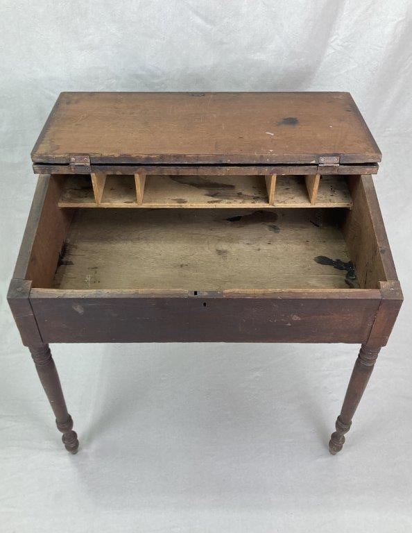 19th Century Walnut Slant Top Writing Desk - 3