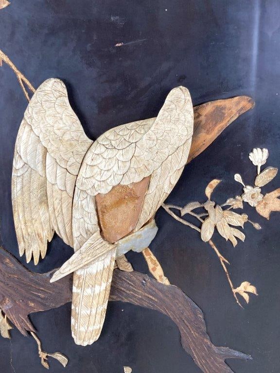 Carved Chinese Eagle Screen - 3
