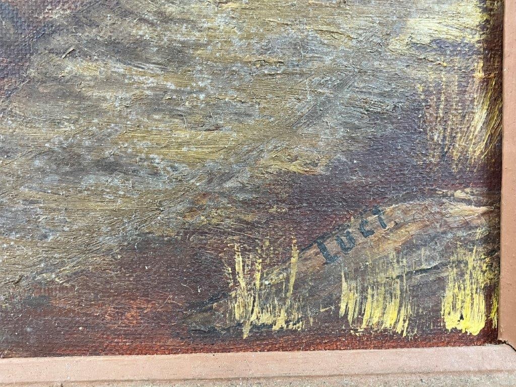 Folk Art Country Landscape Oil Painting - 3